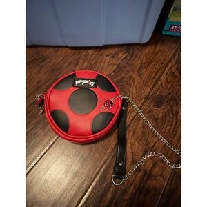 Miraculous Ladybug Crossbody Bag Red Black Polka Dot Round Purse Tikki Rare